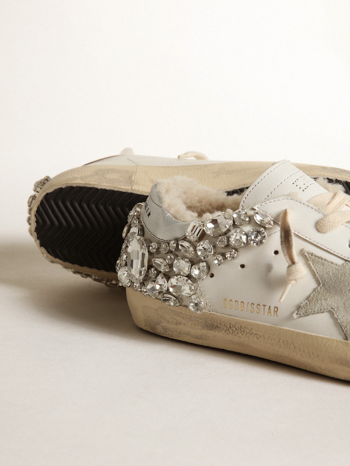 Super-Star sneakers with shearling lining and decorative crystals - 3