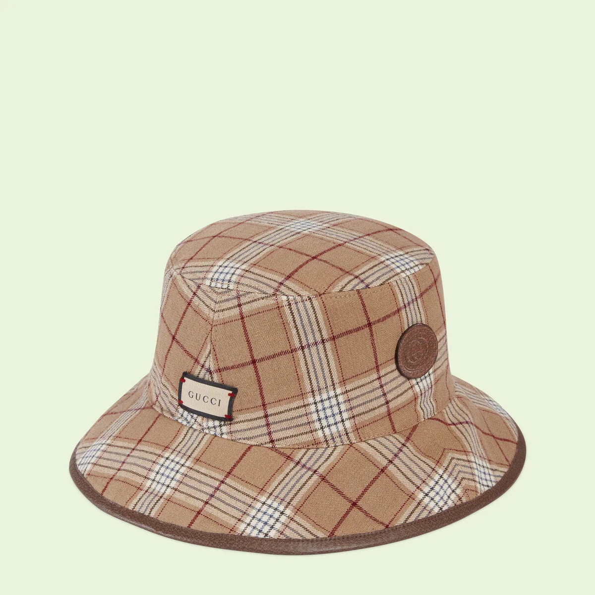 Reversible GG check bucket hat - 8