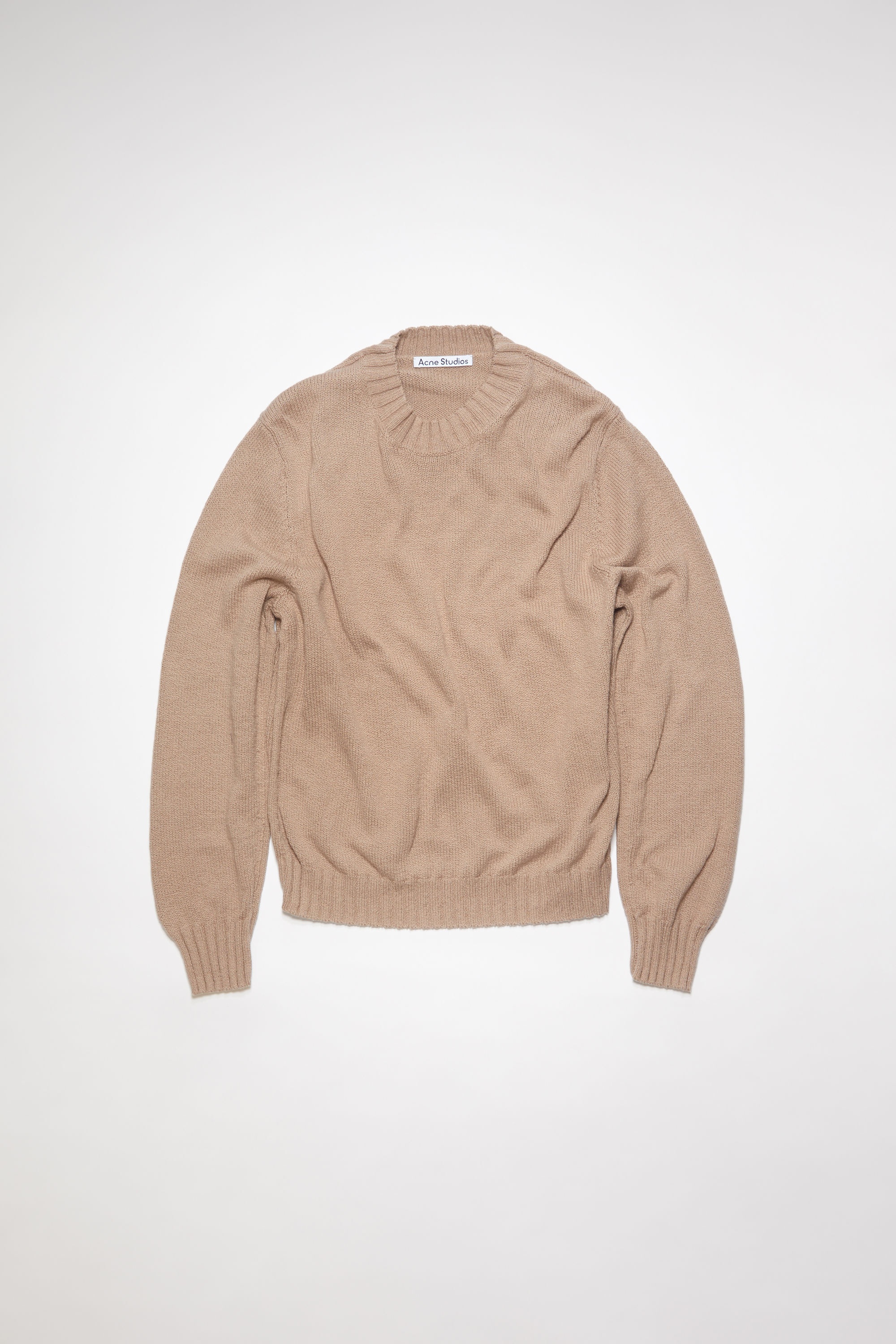 Crew neck jumper - Mushroom beige - 1