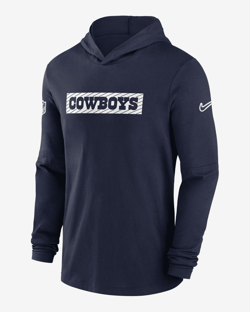 Dallas Cowboys Sideline Men's Nike Dri-FIT NFL Long-Sleeve Hooded Top 1