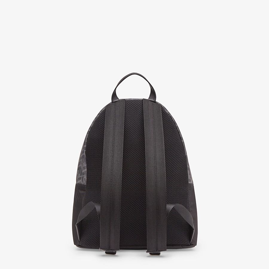 Black nylon backpack - 3