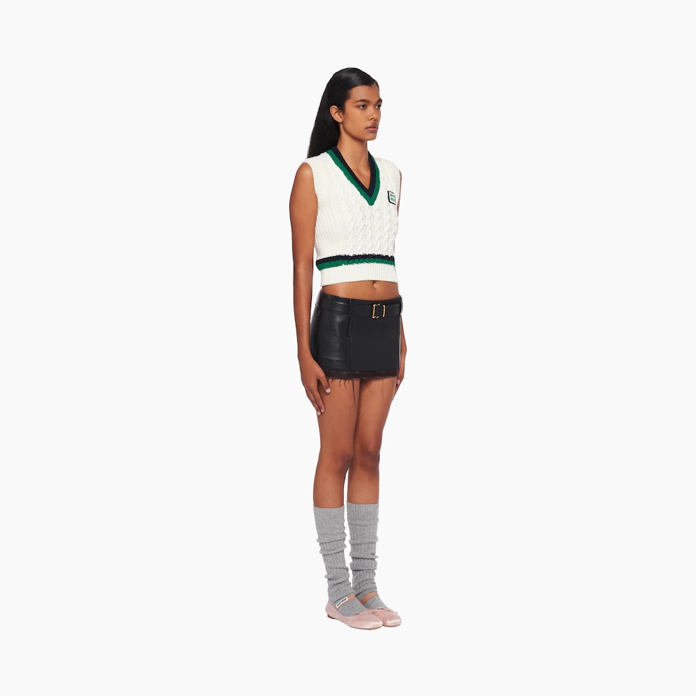 Cropped wool vest - 3