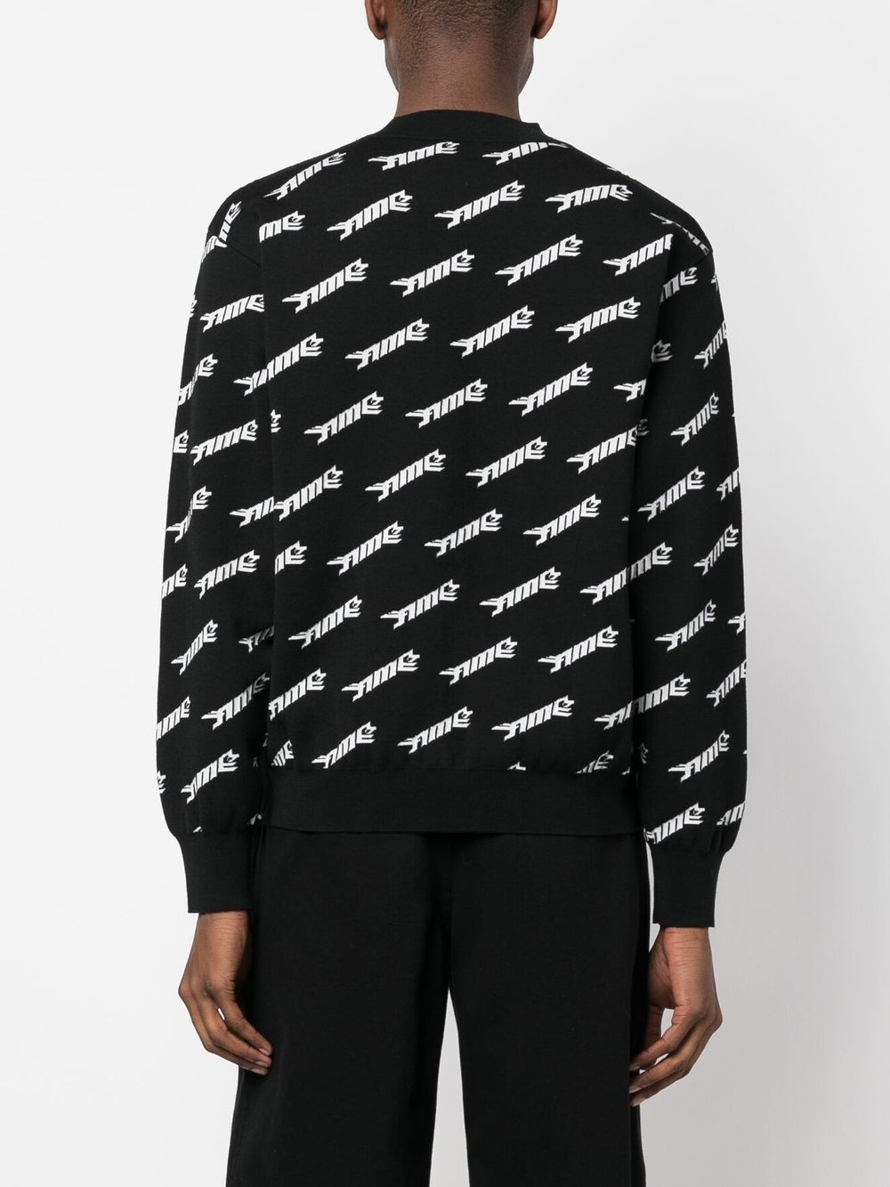 logo-intarsia crew-neck jumper - 5
