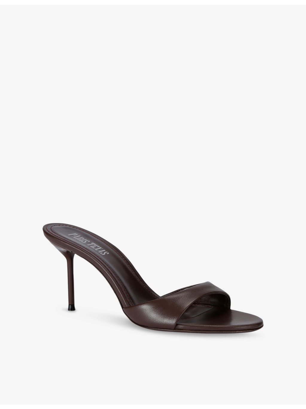 Lidia 70 Heeled Leather Mules - 3