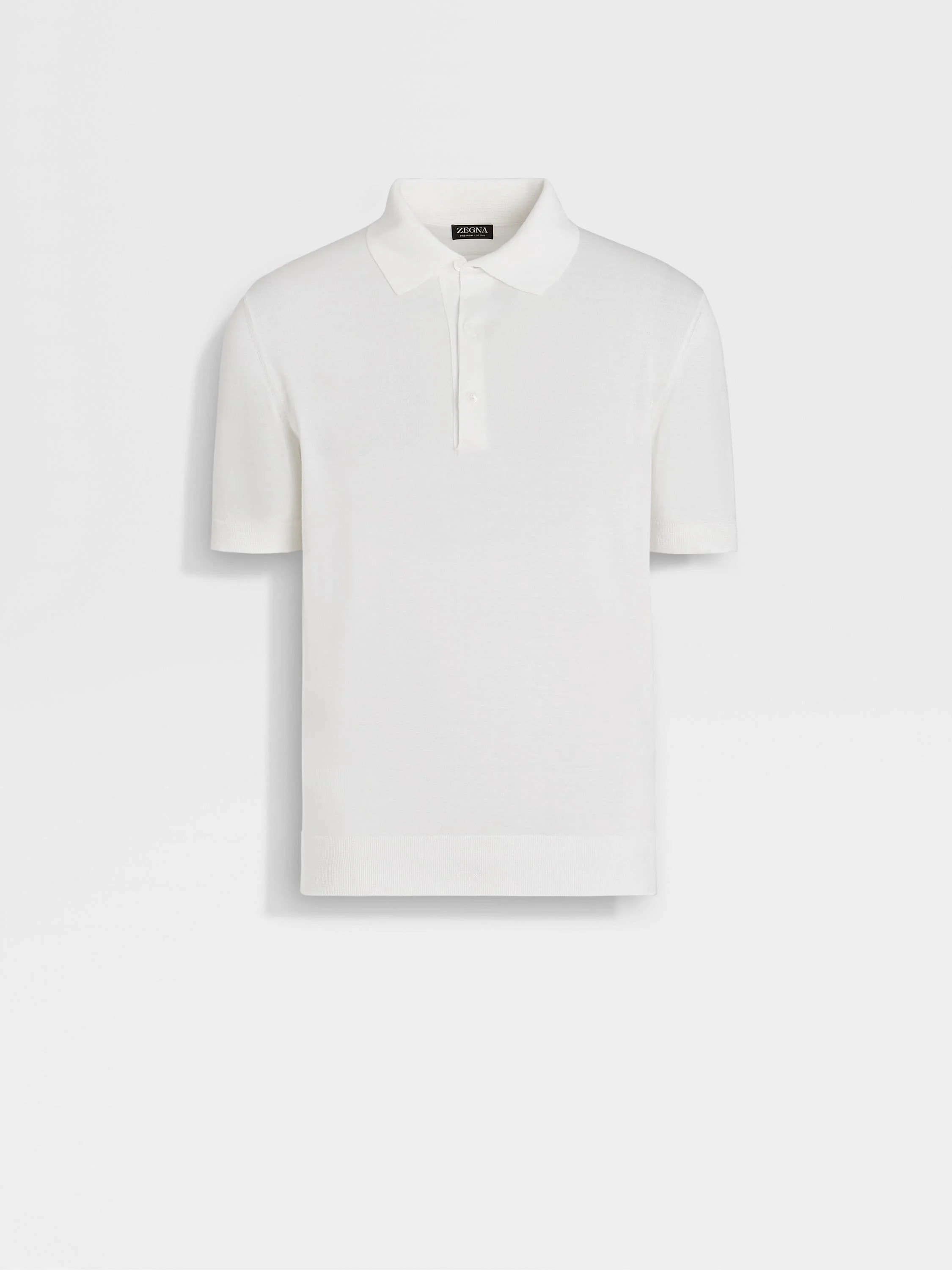 WHITE PREMIUM COTTON POLO SHIRT - 1