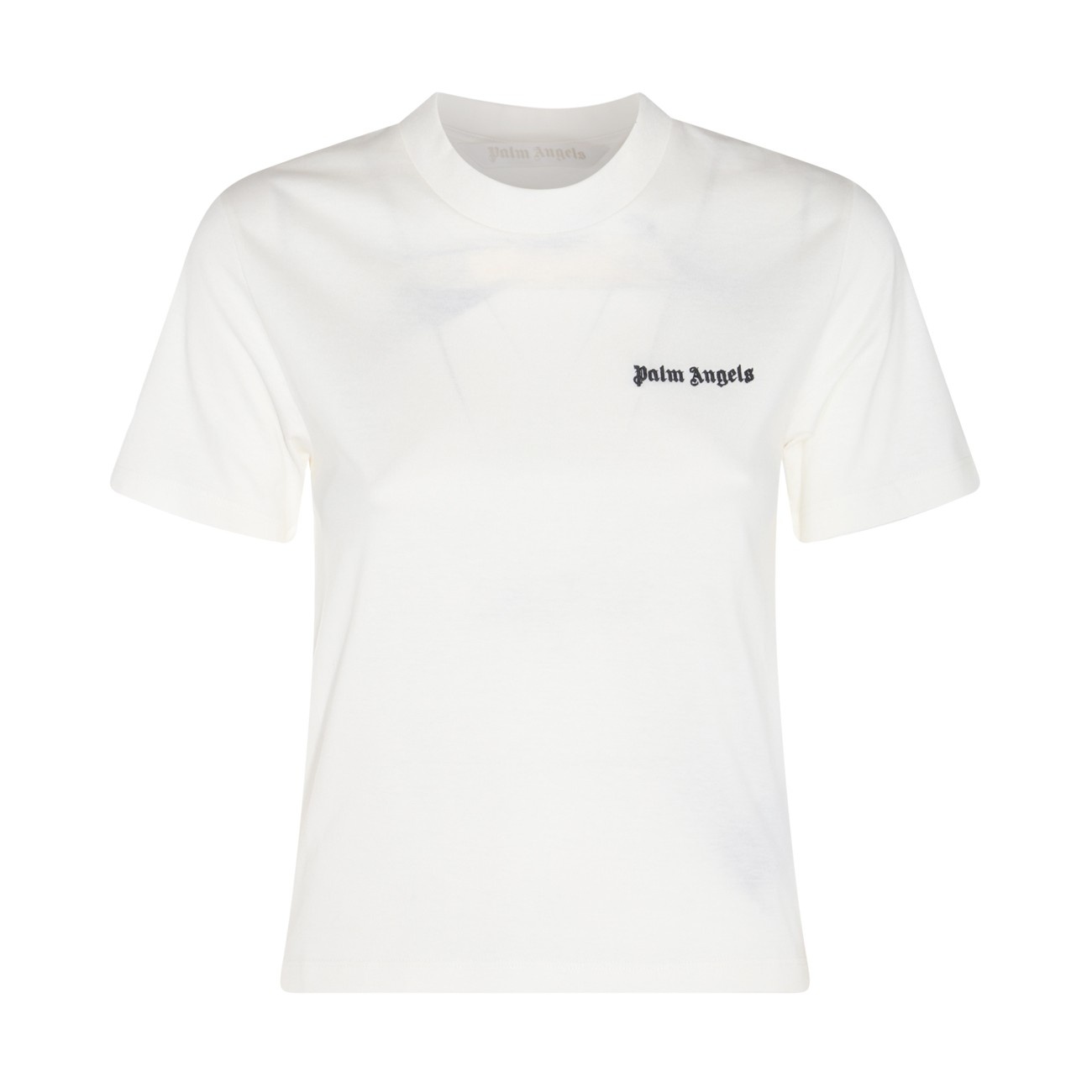 white and black cotton t-shirt - 1