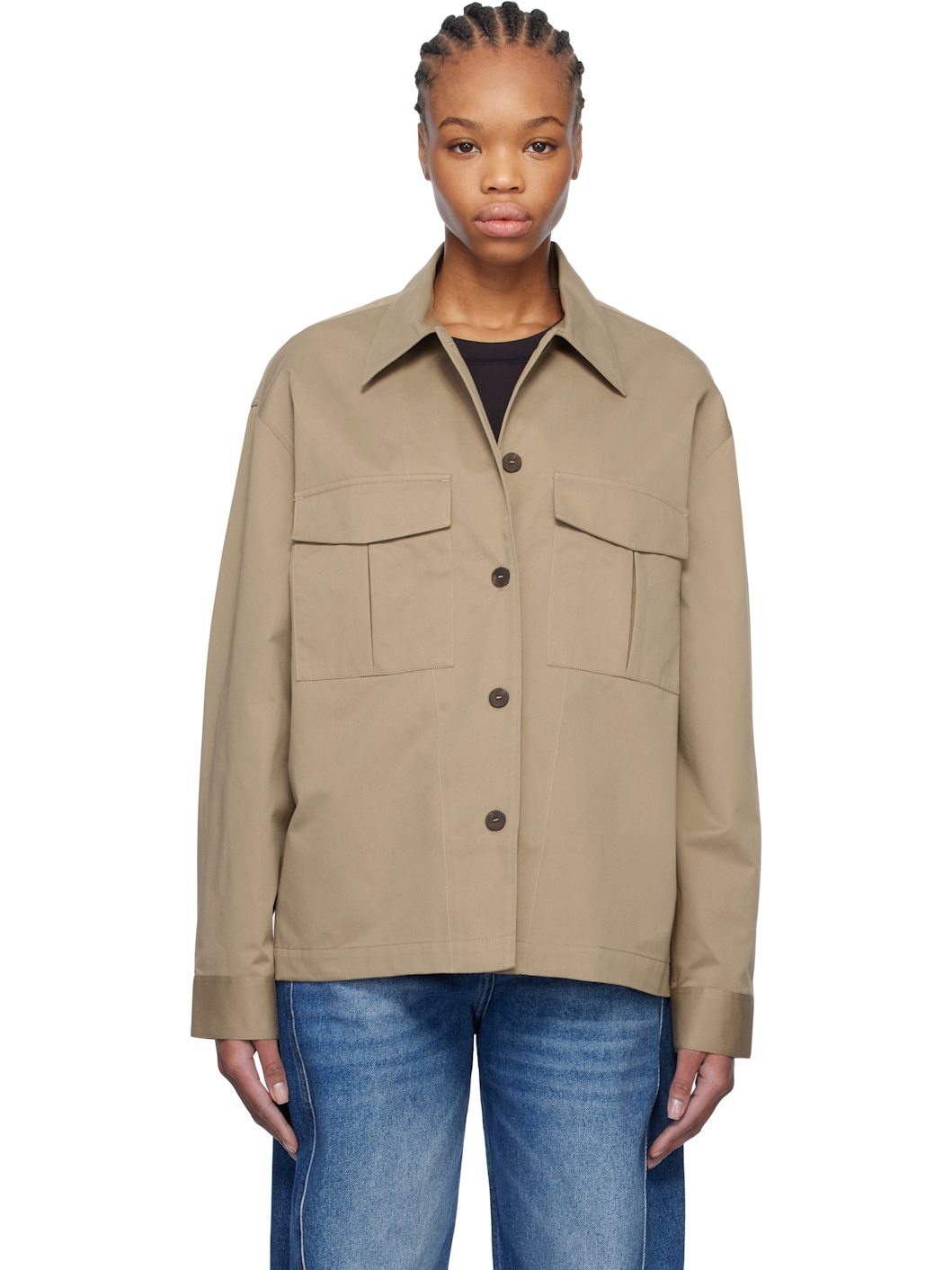 Tan Military Overshirt - 1