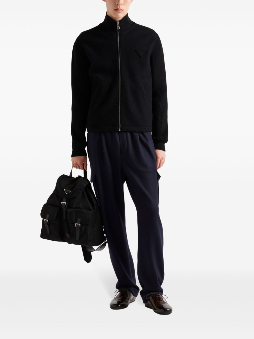 Wool and cashmere zipper cardigan - 2