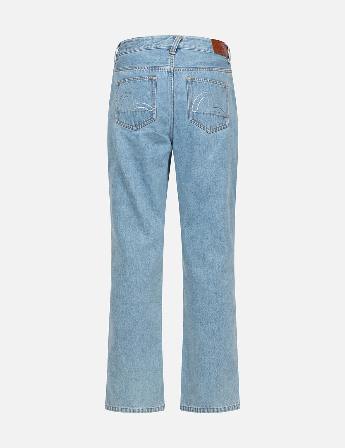 CRYSTAL EMBELLISHED AND SEAGULL HOLLOW-OUT FASHION FIT DENIM JEANS - 2