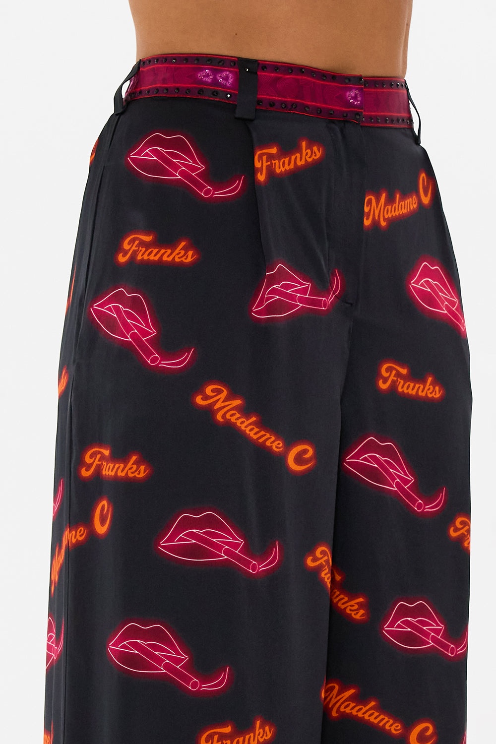 WIDE LEG WAISTED PANT - 6