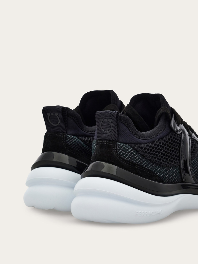 Gancini sneaker with mesh detail 4