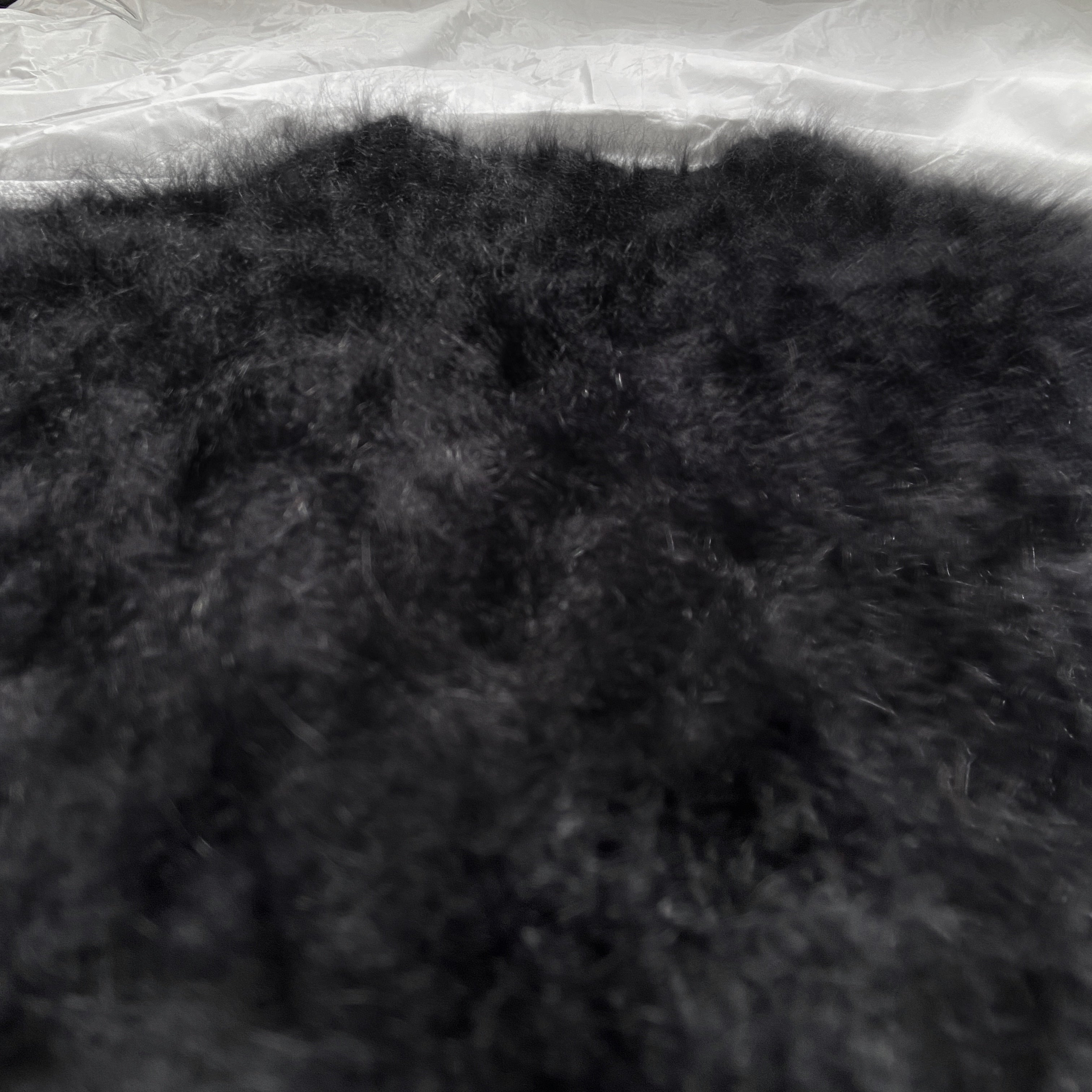 Rick Owens falll 2013 monster alpaca wool hair leather sleeves sweater S - 6