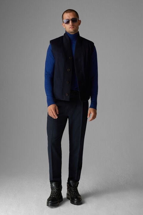 James Pants in Navy blue, melange - 4