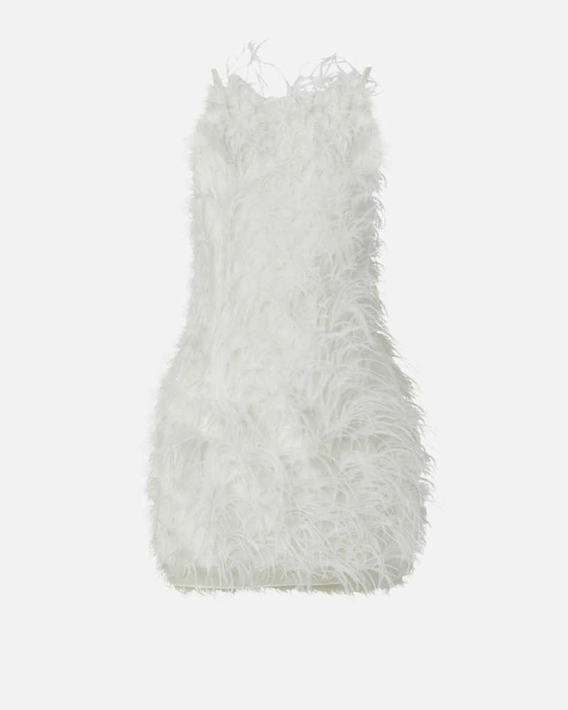SHORT DRESS WITH FEATHERS 6