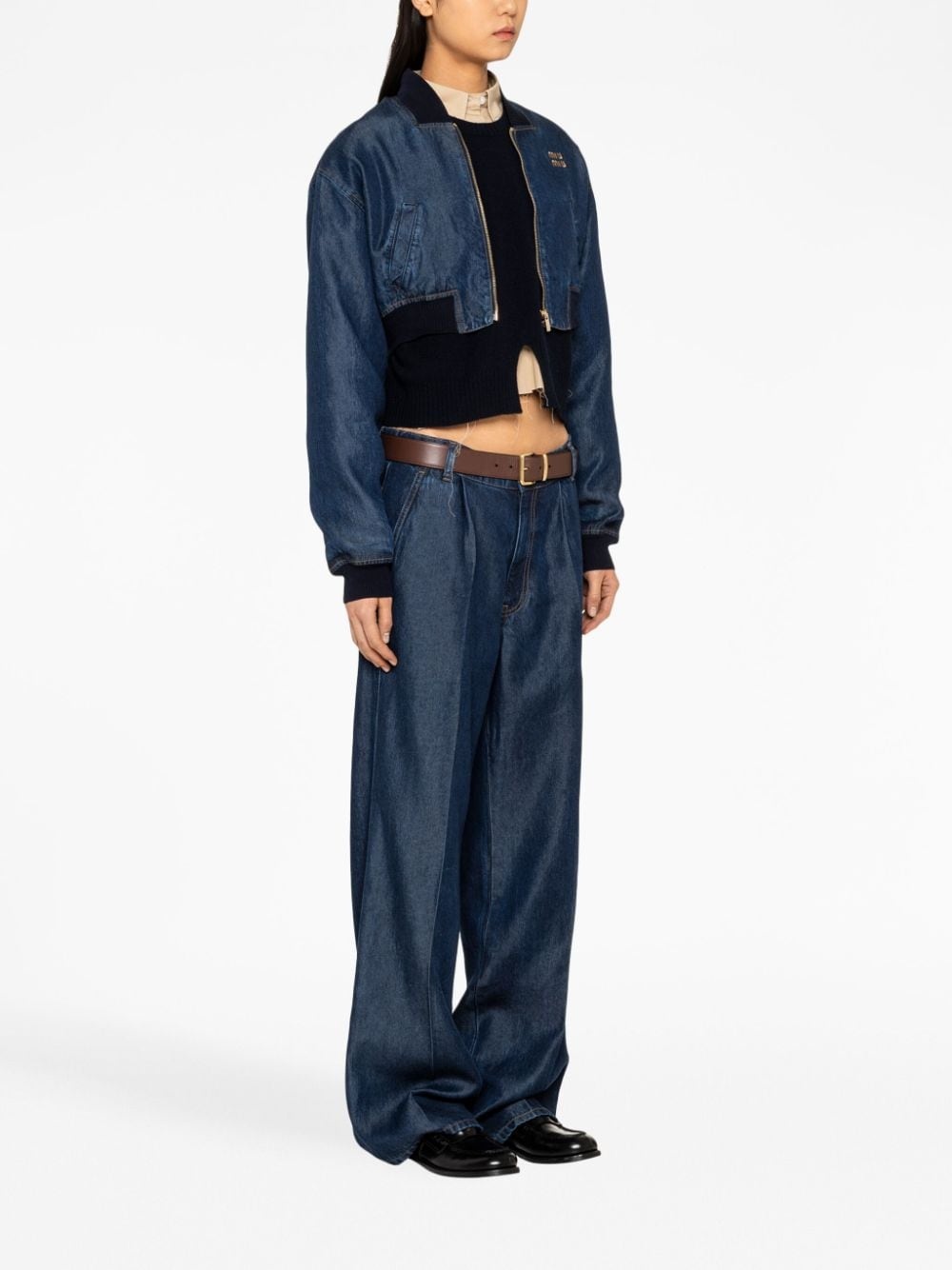 high-rise wide-leg jeans - 3