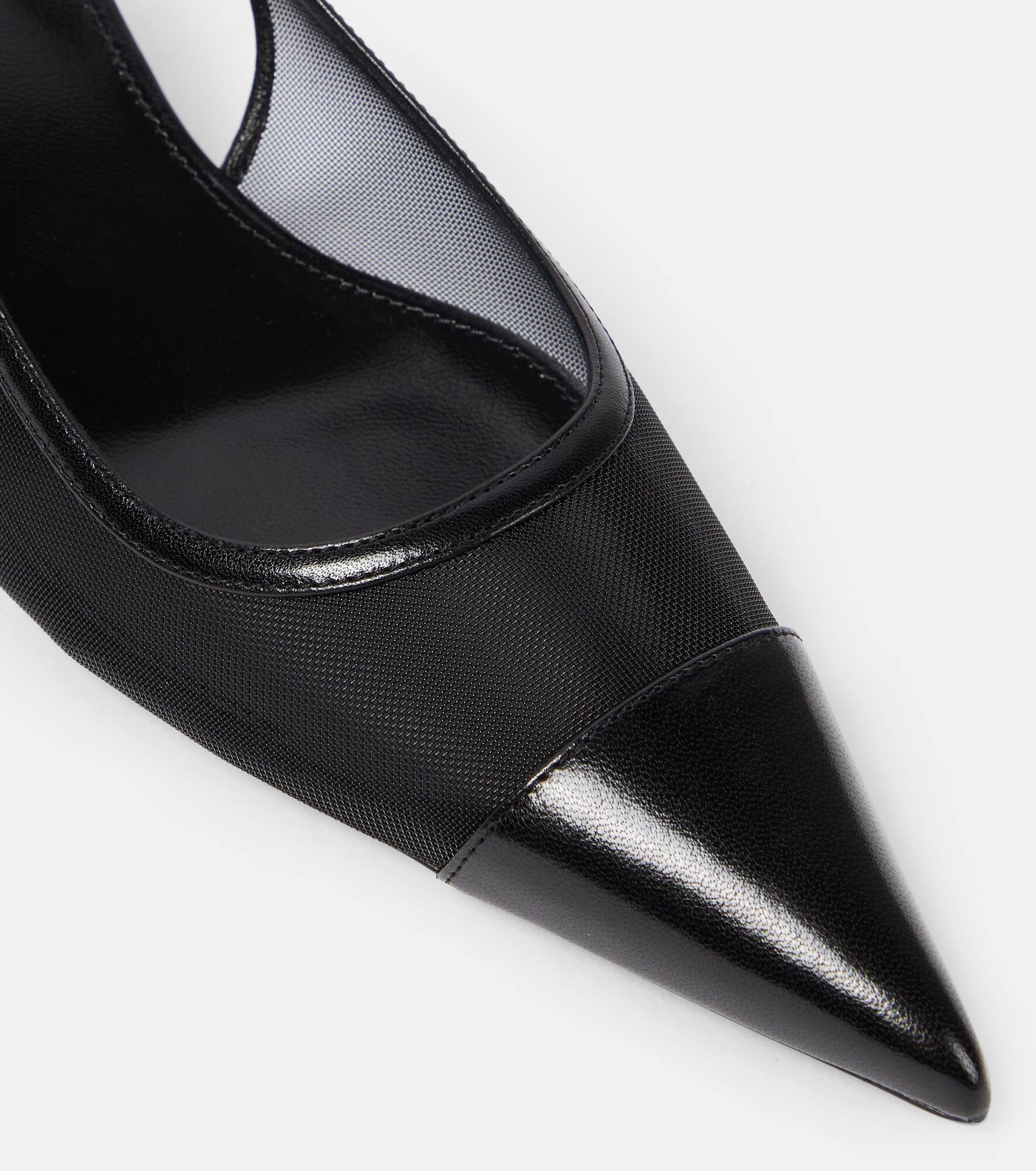 Oxalis 30 leather-trimmed slingback pumps - 6
