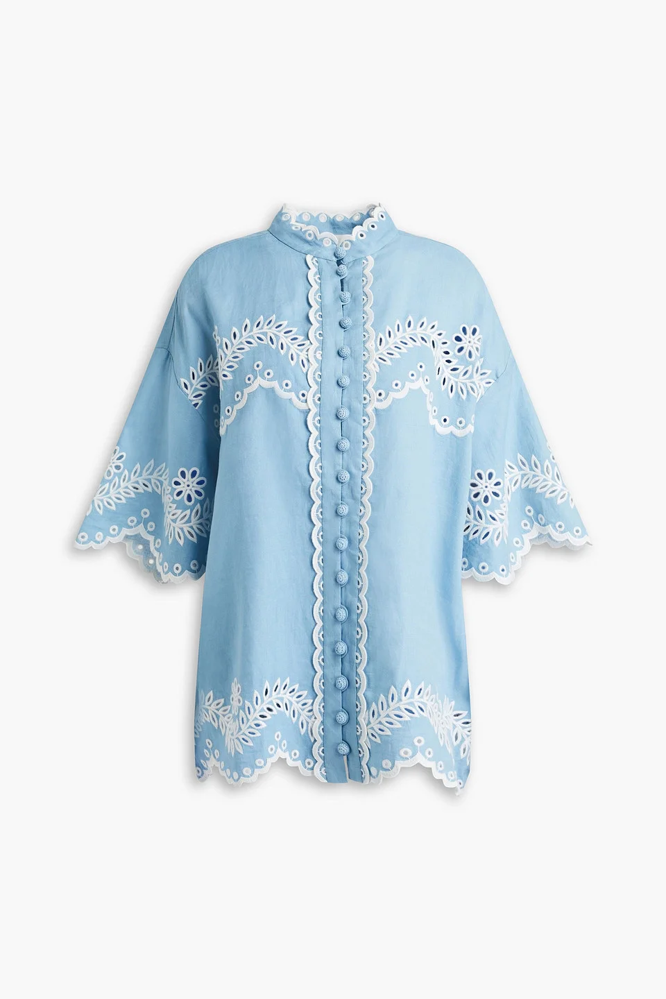 Broderie anglaise linen shirt - 1