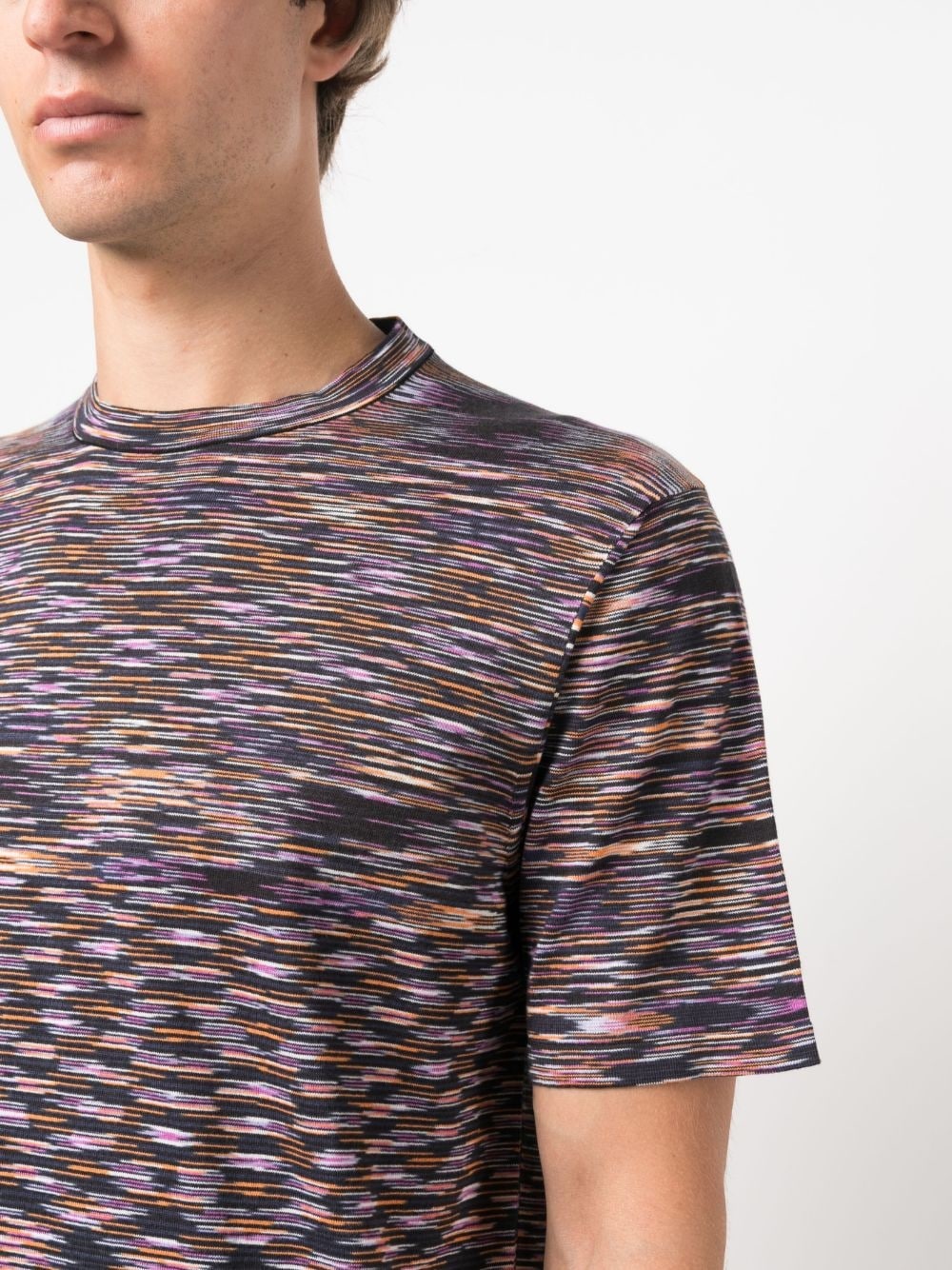 stripe-print short-sleeved T-shirt - 5