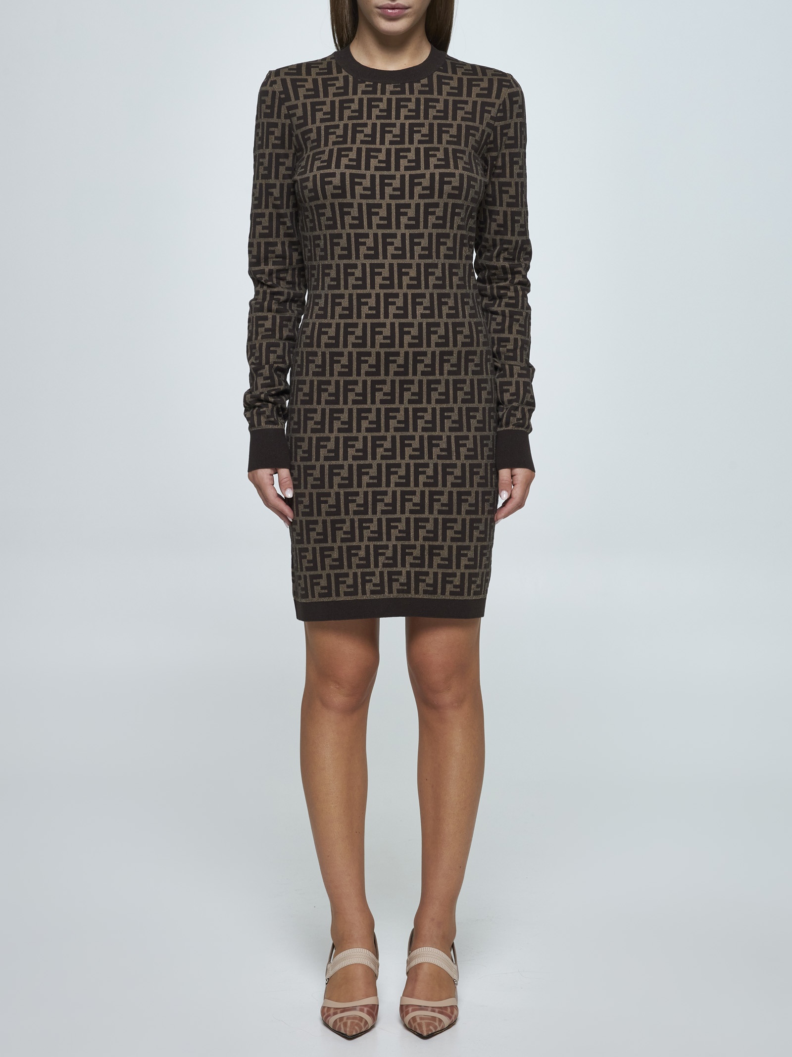 FENDI Cotton dress with ff motif コットン ワンピース FZDD38AUHWF1SB5_02?wid=2000&