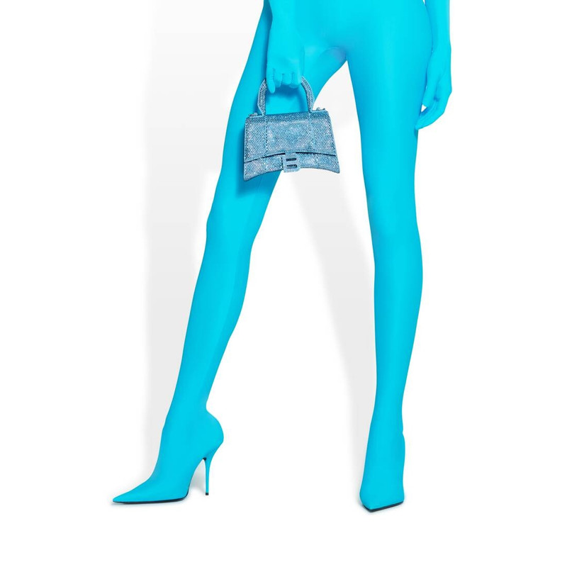 Women's Hourglass Xs Handbag With Rhinestones  in Blue 3