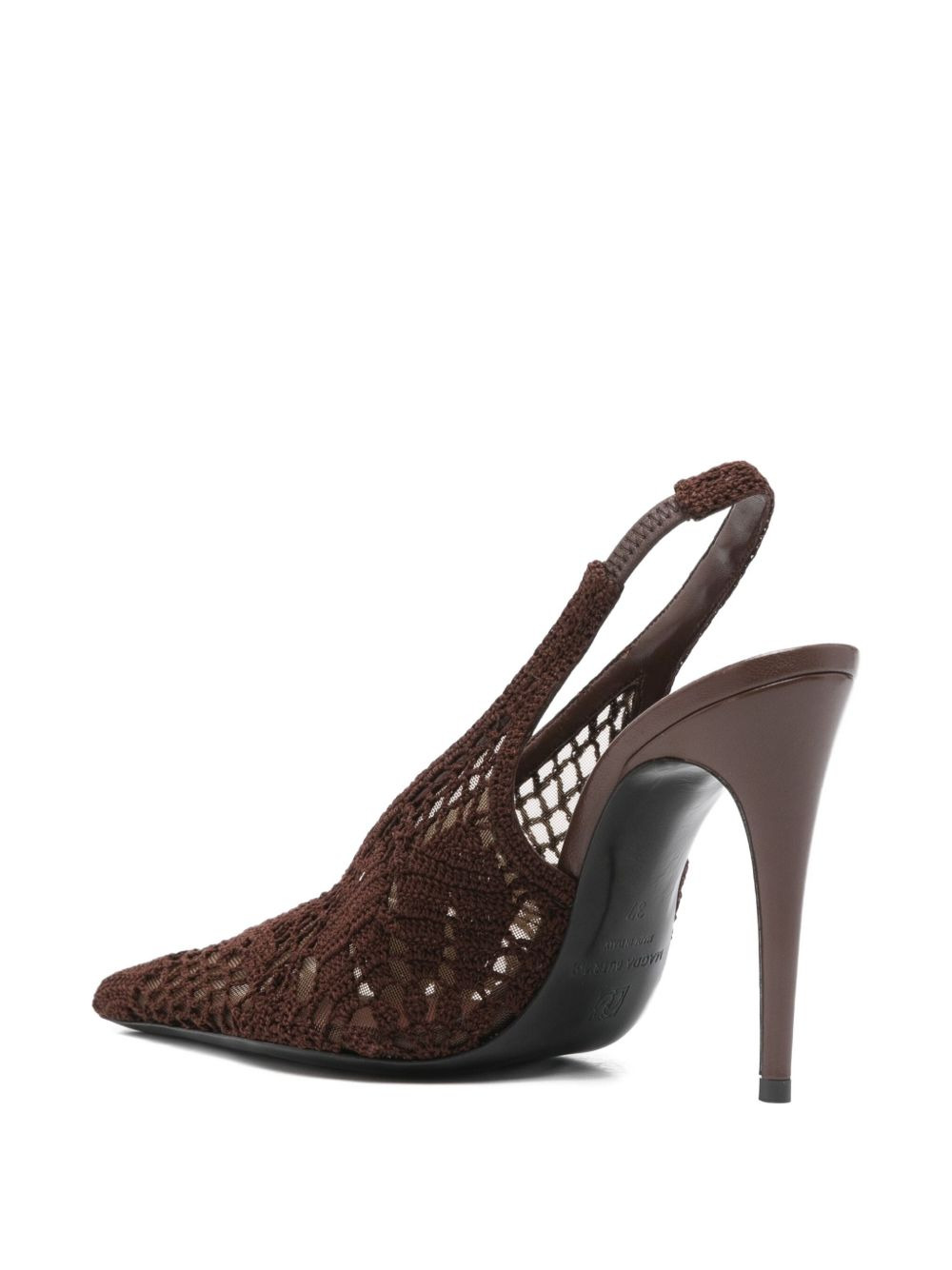 100mm slingback knitted pumps - 3
