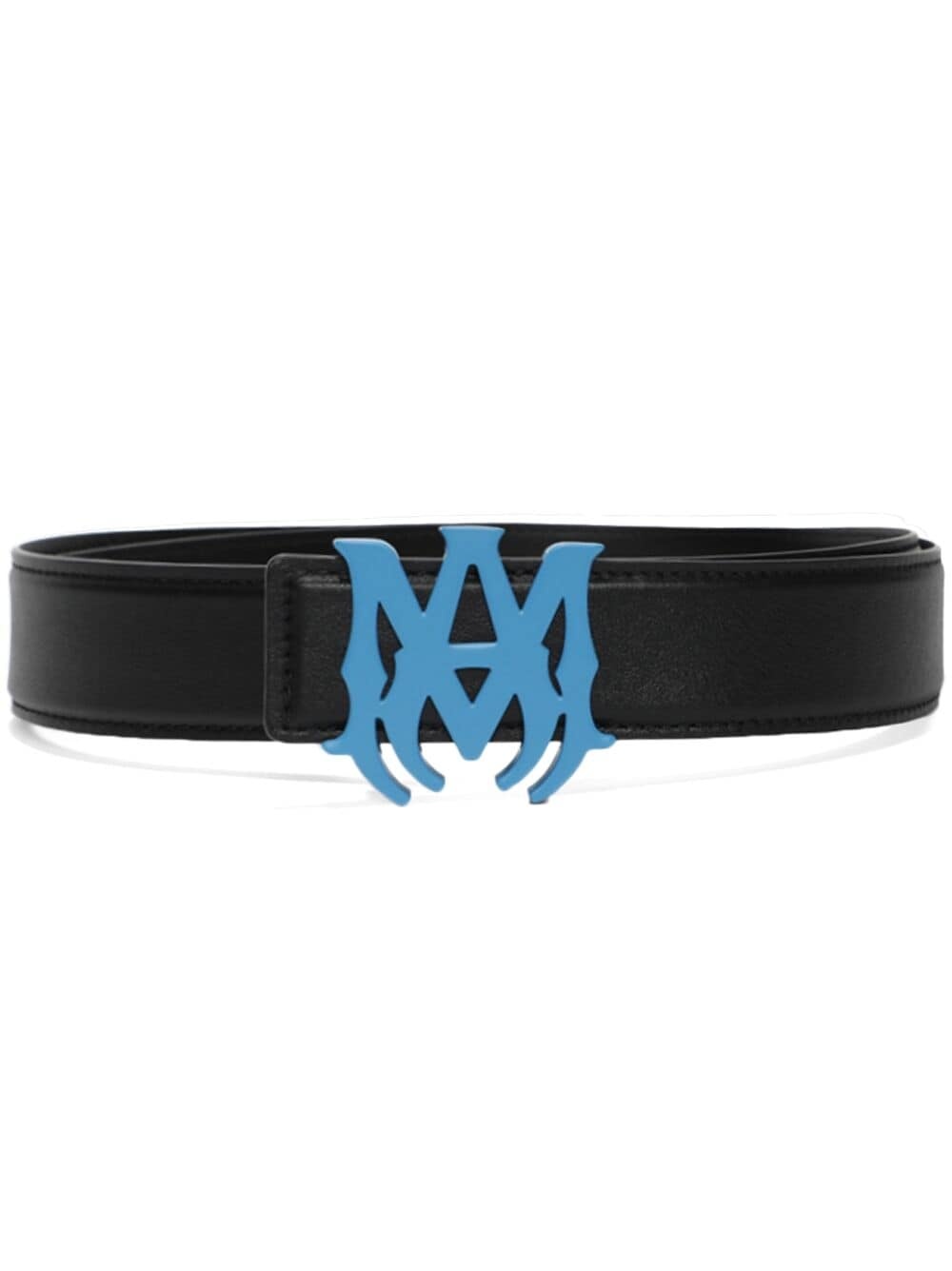 logo-buckle leather belt - 1