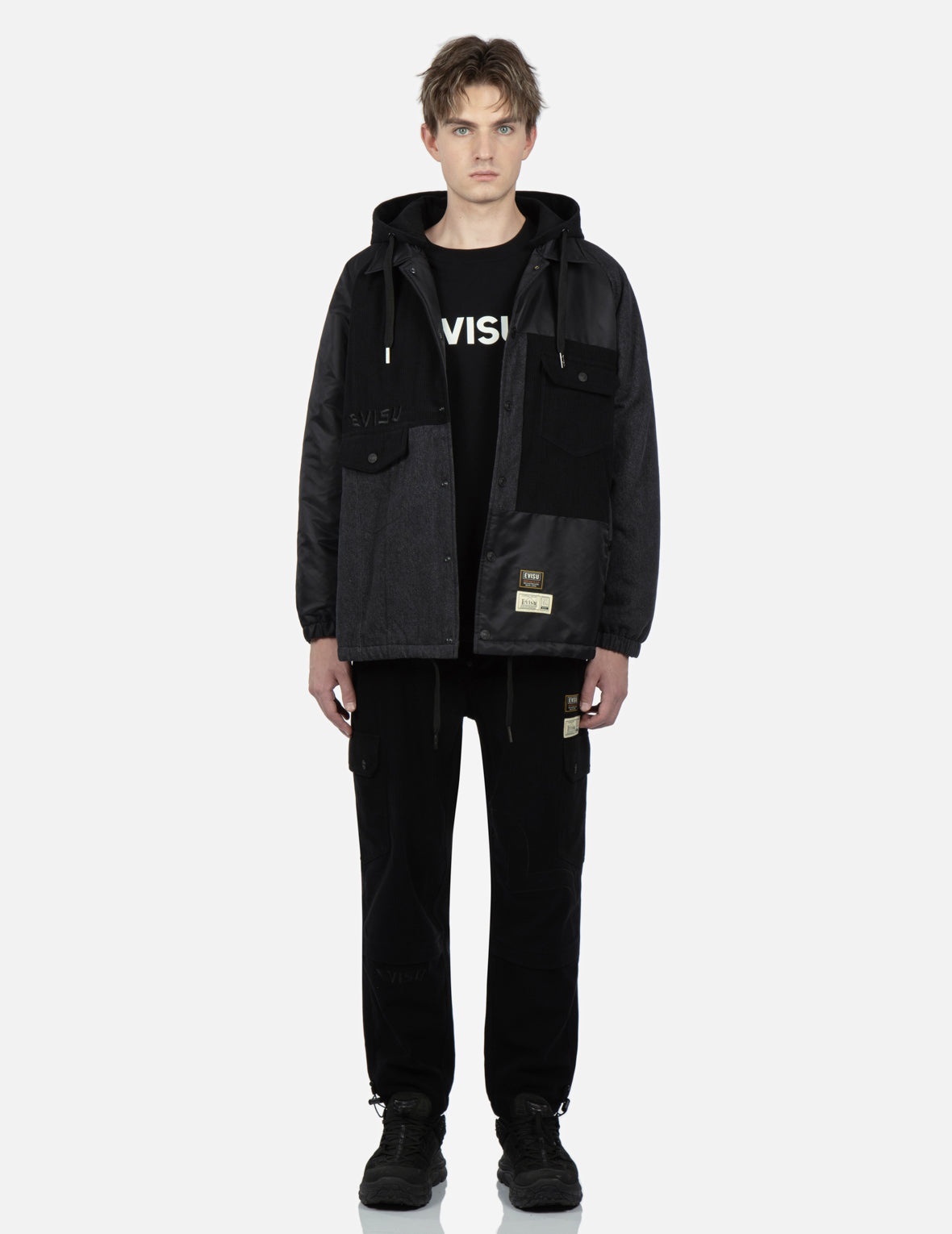 Seagull Appliqué Patchwork Padded Jacket - 5