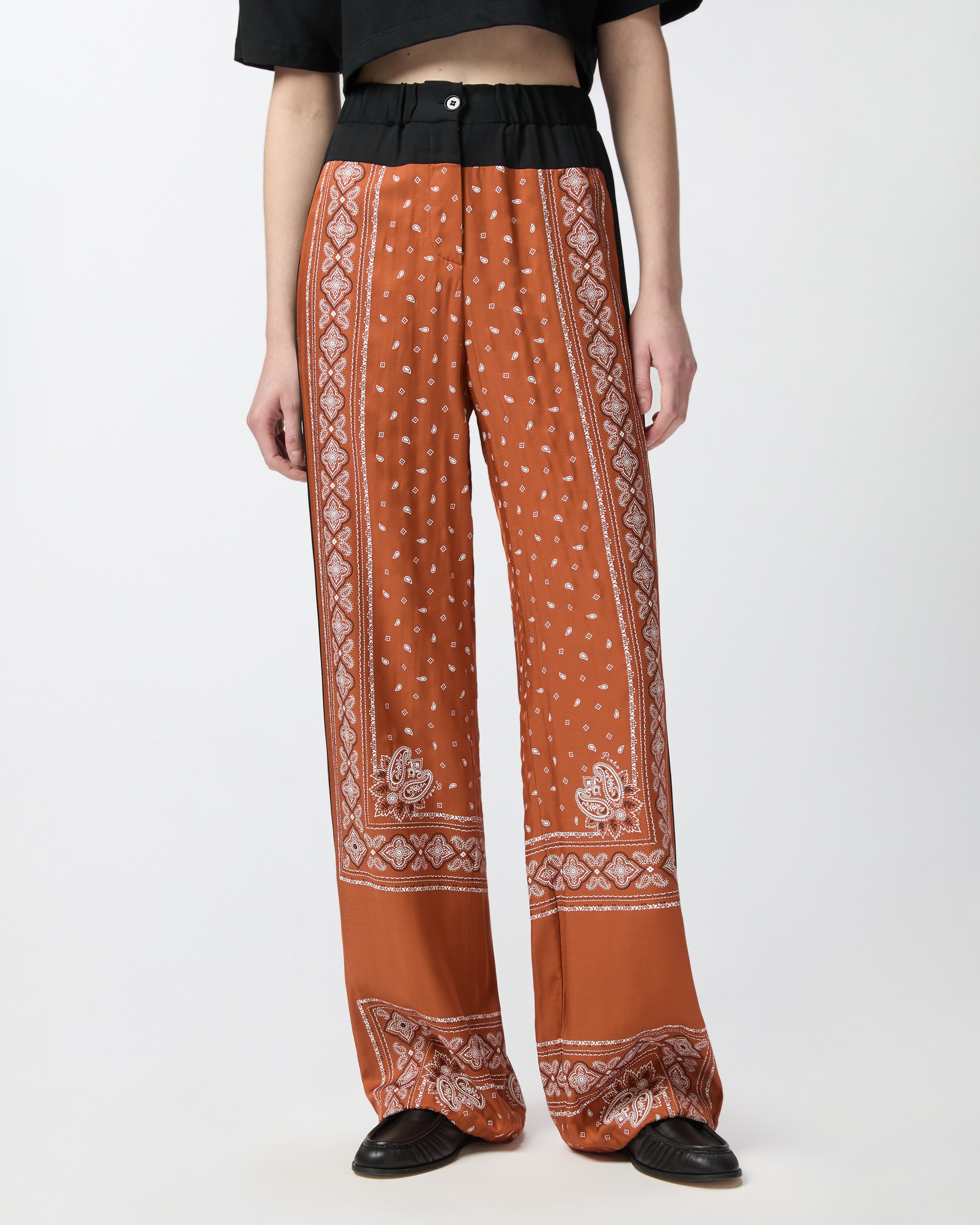 LOOSE LIGHT BANDANA PRINT TROUSERS - 3