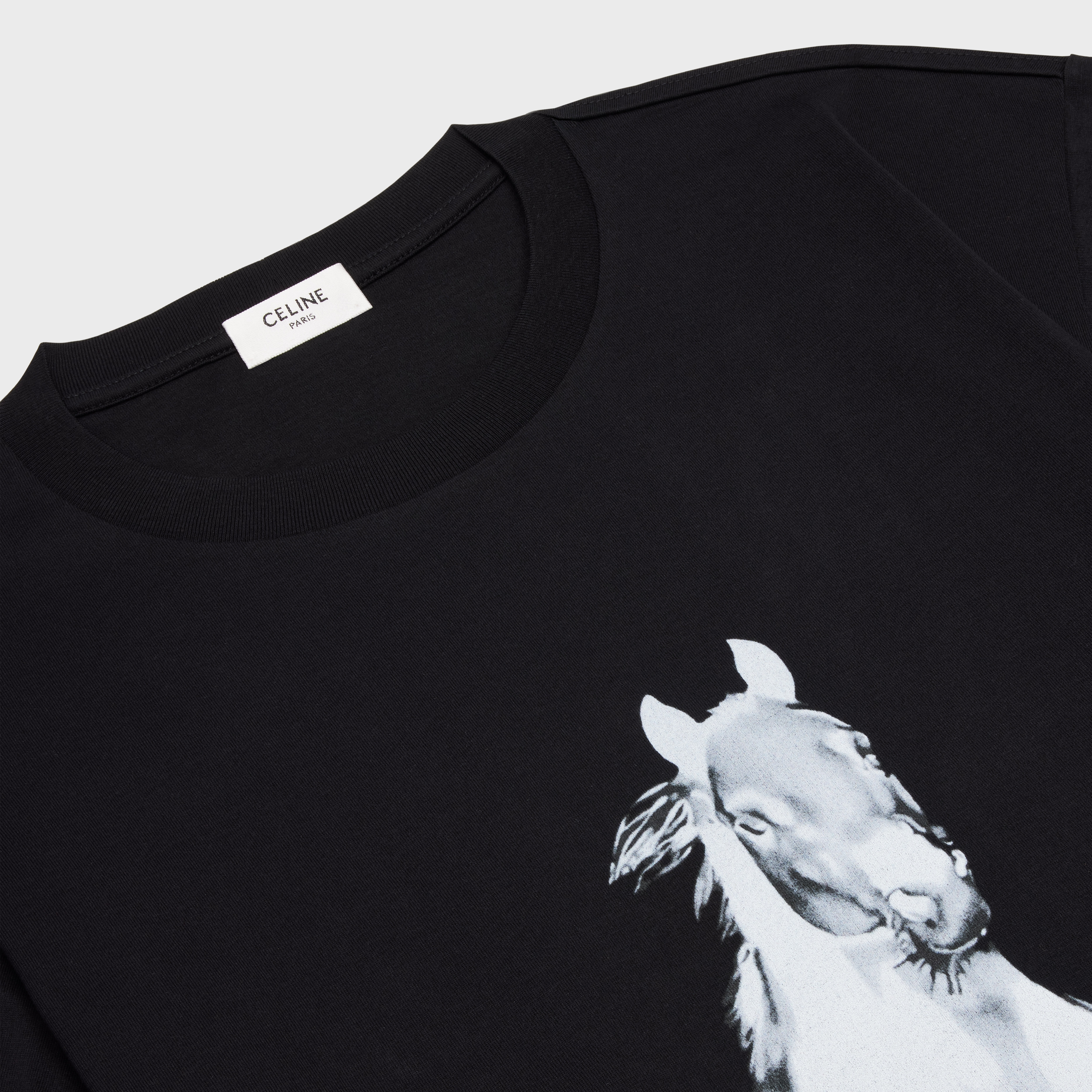 LOOSE HORSE T-SHIRT IN COTTON JERSEY - 3