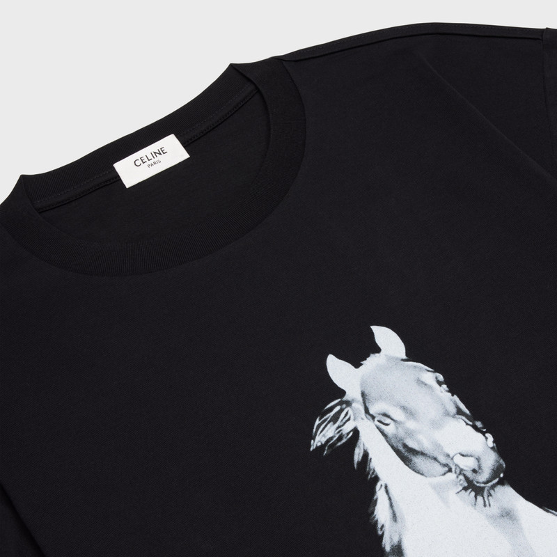 LOOSE HORSE T-SHIRT IN COTTON JERSEY 3