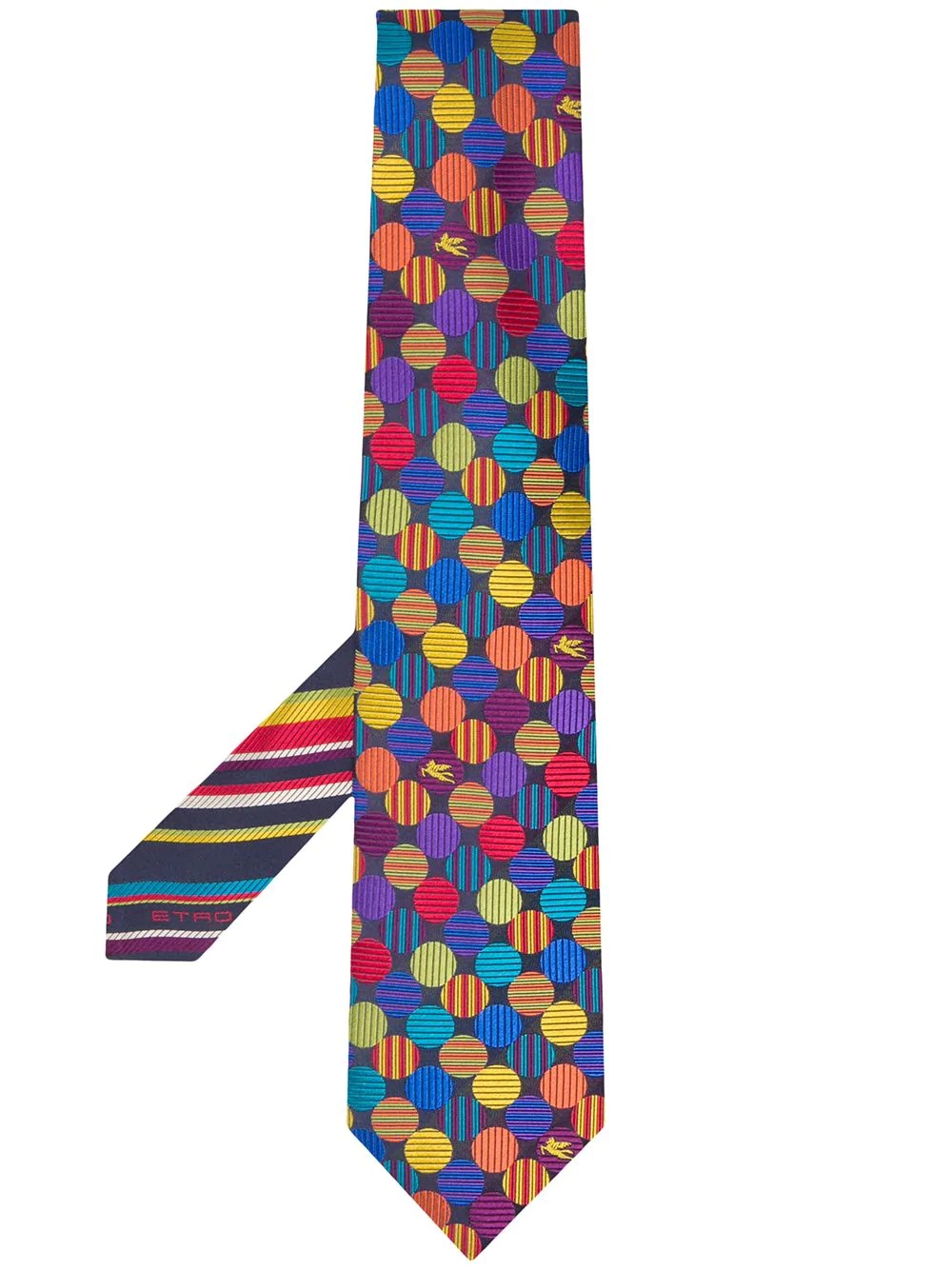 geometric pattern silk tie - 1