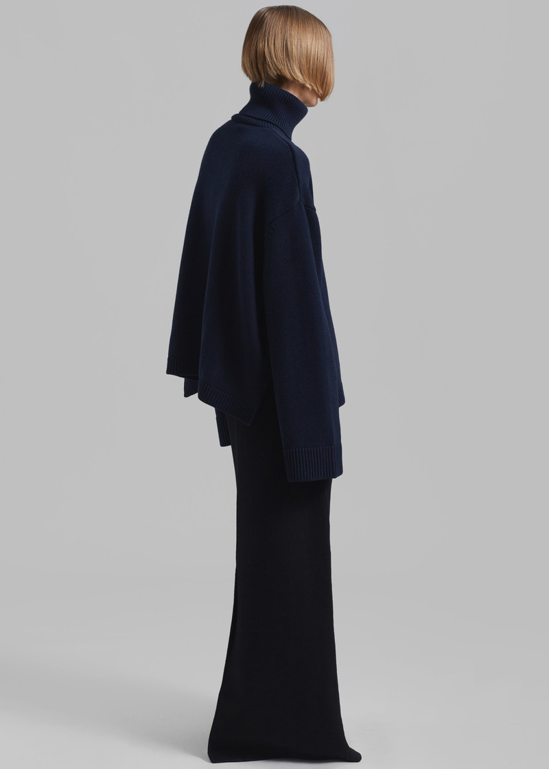 Rhea Trapeze Turtleneck - Navy 6