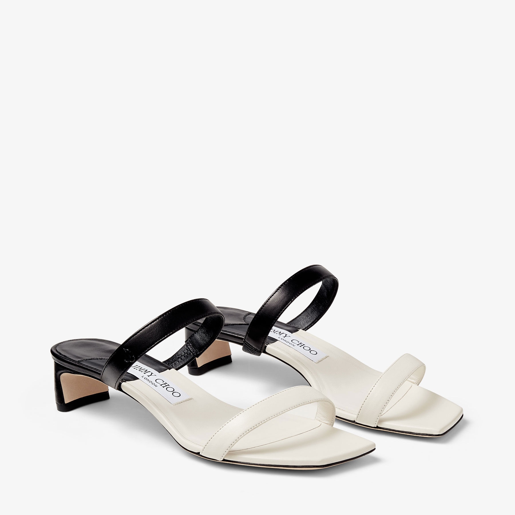 Kyda 35
Black and Latte Nappa Leather Sandals - 2