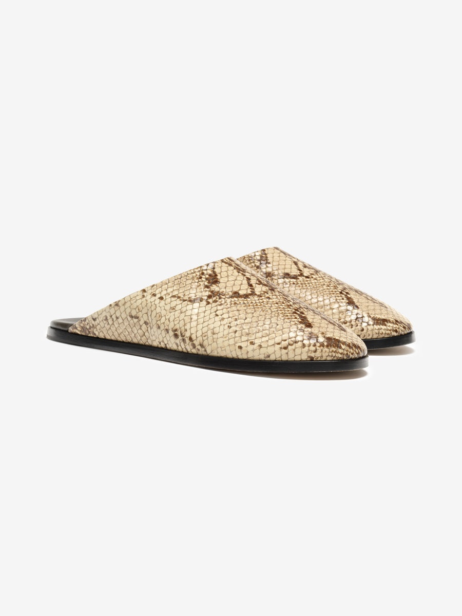 Snakeskin Embossed Slide - 3