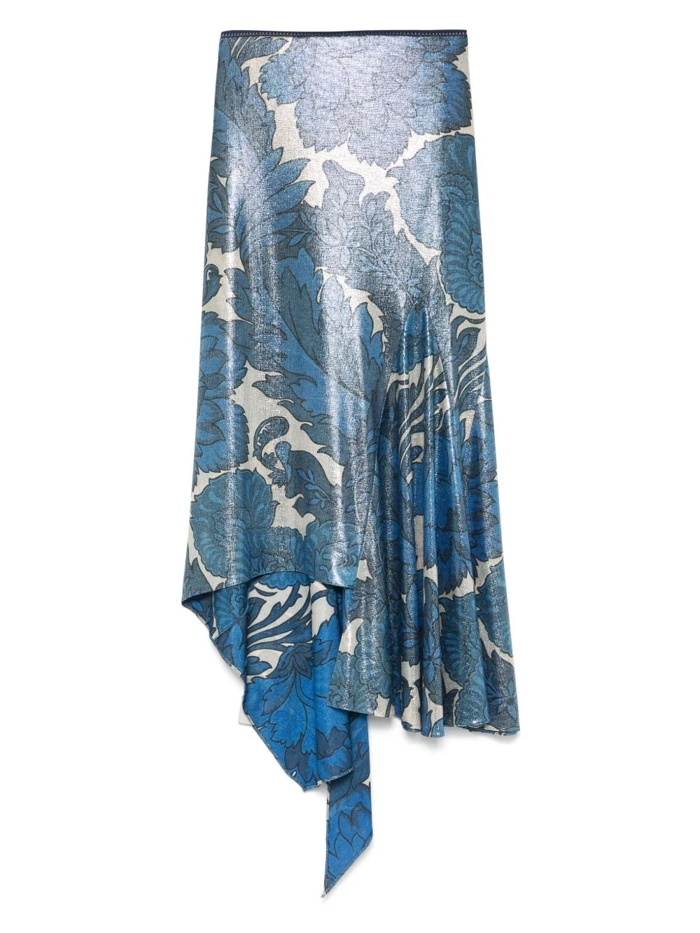 floral-print asymmetric skirt - 1