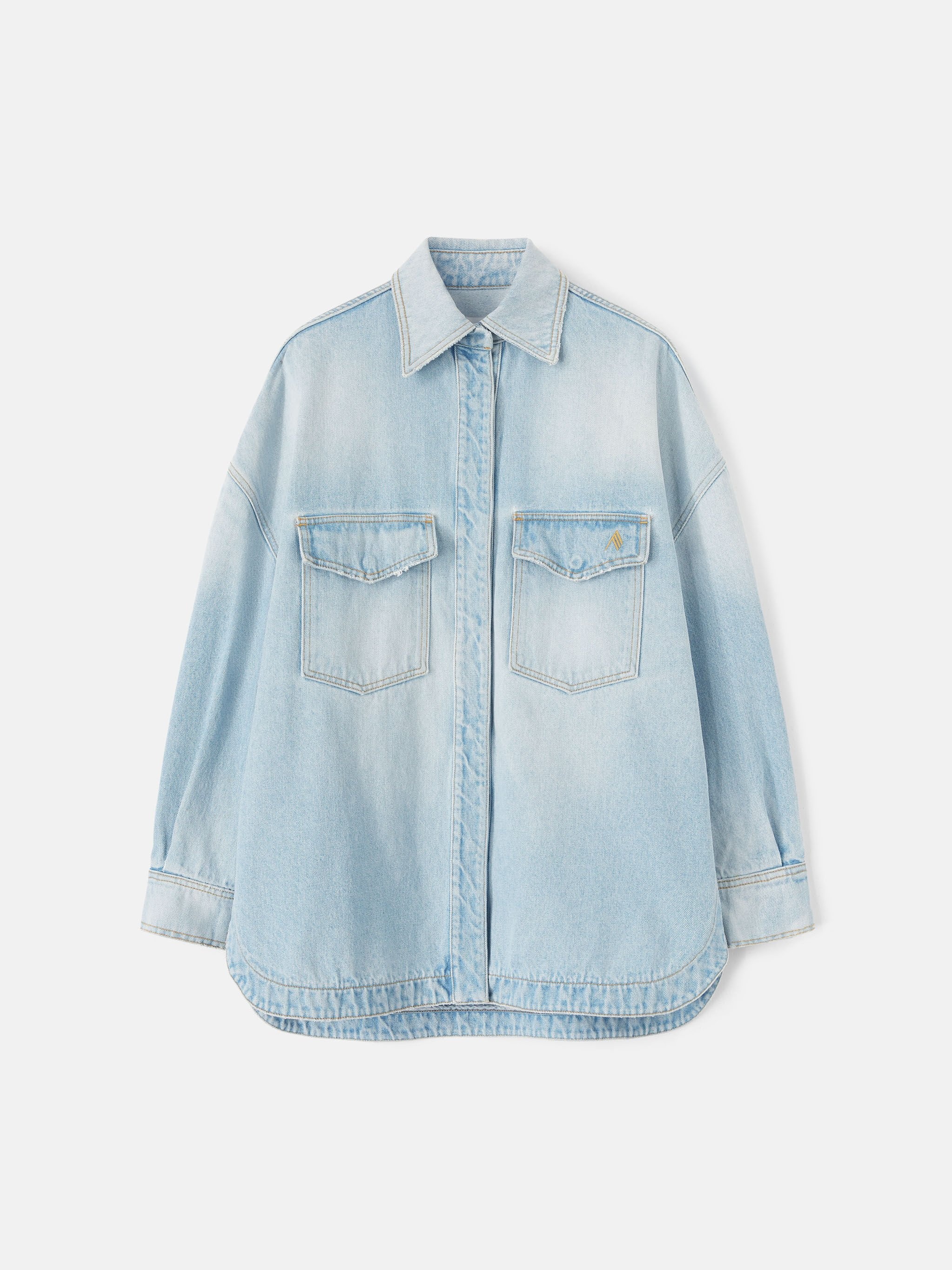 SKY BLUE SHORT COAT - 1