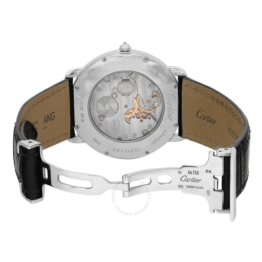 Pre-owned Cartier Ronde Louis Cartier GMT Diamond Silver Dial Men's Watch WR007002 - 6