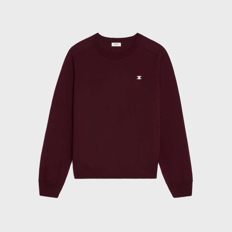 triomphe crew neck sweater in wool 1