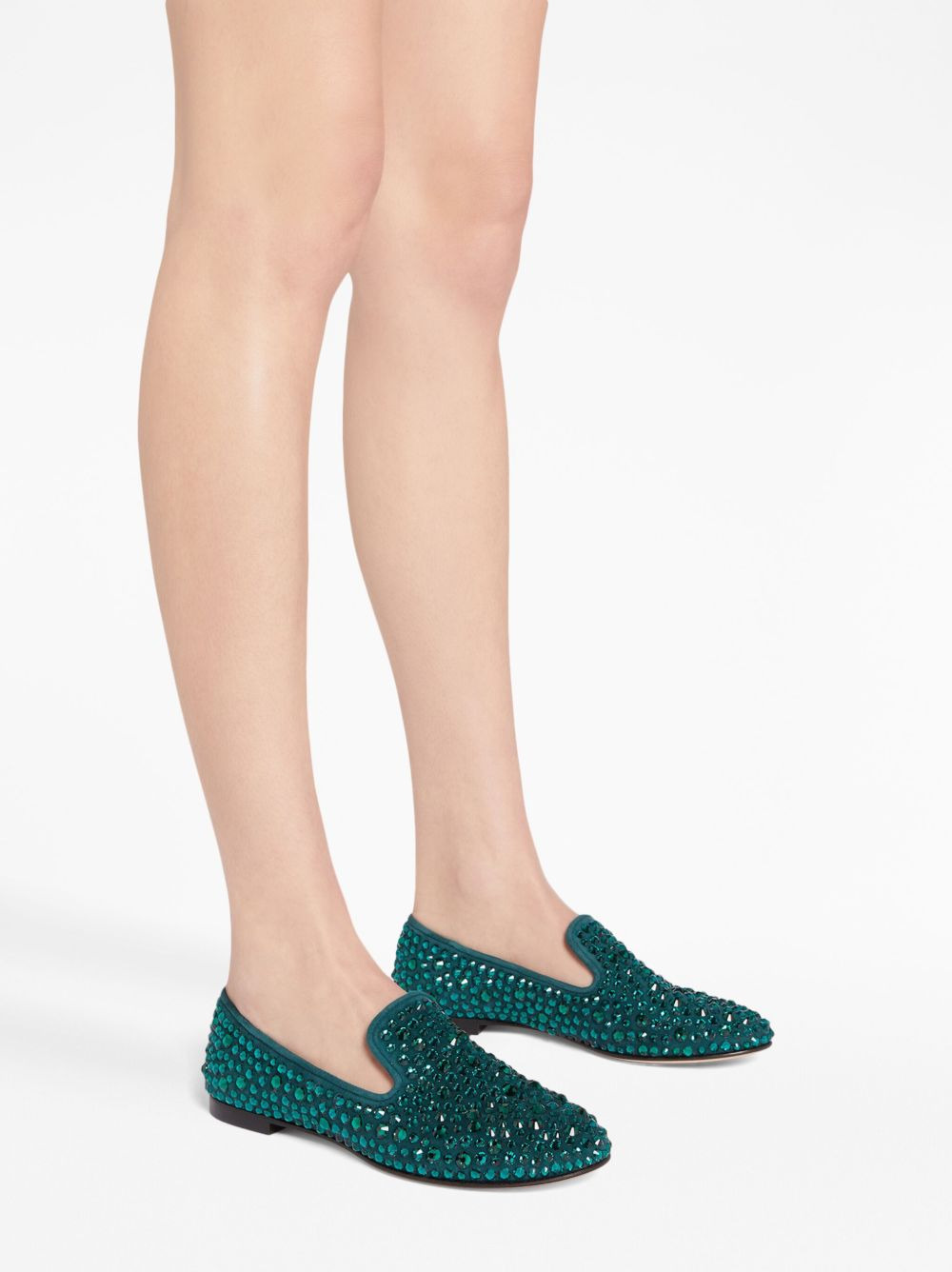Evangeline crystal-embellished loafers - 5
