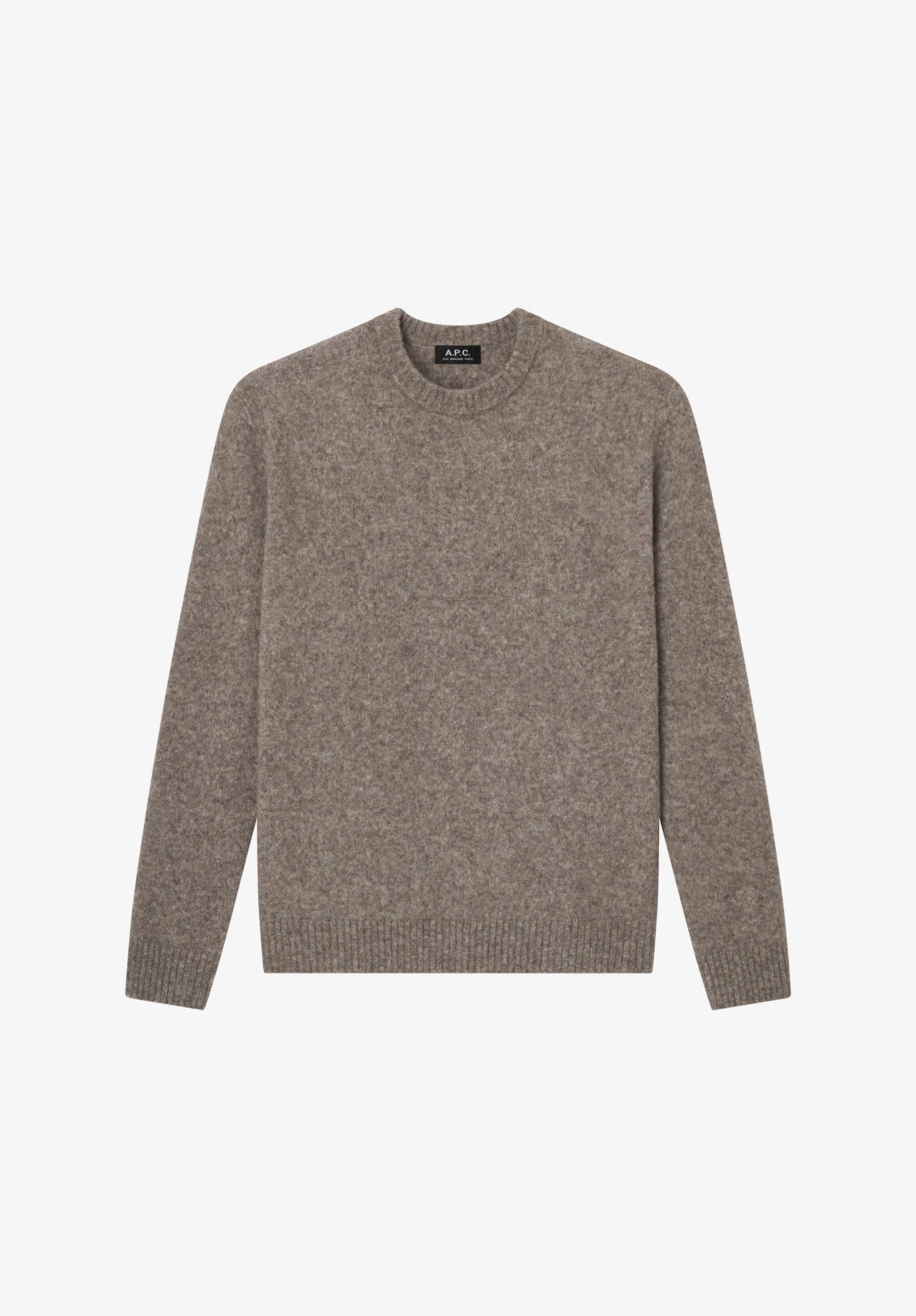 CANDICE SWEATER - LOOSE-FIT TAUPE BROWN SWEATER - 1