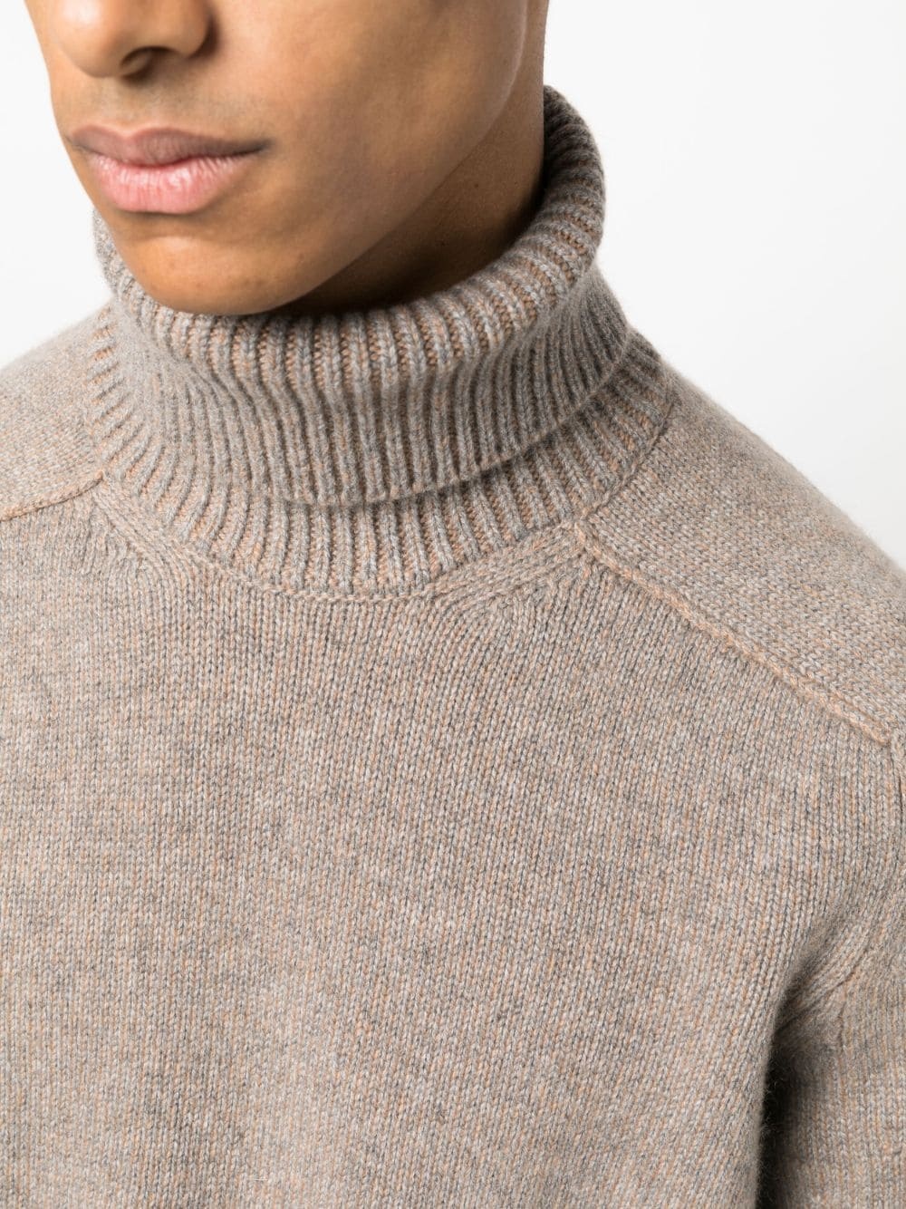 roll-neck cashmere jumper - 5