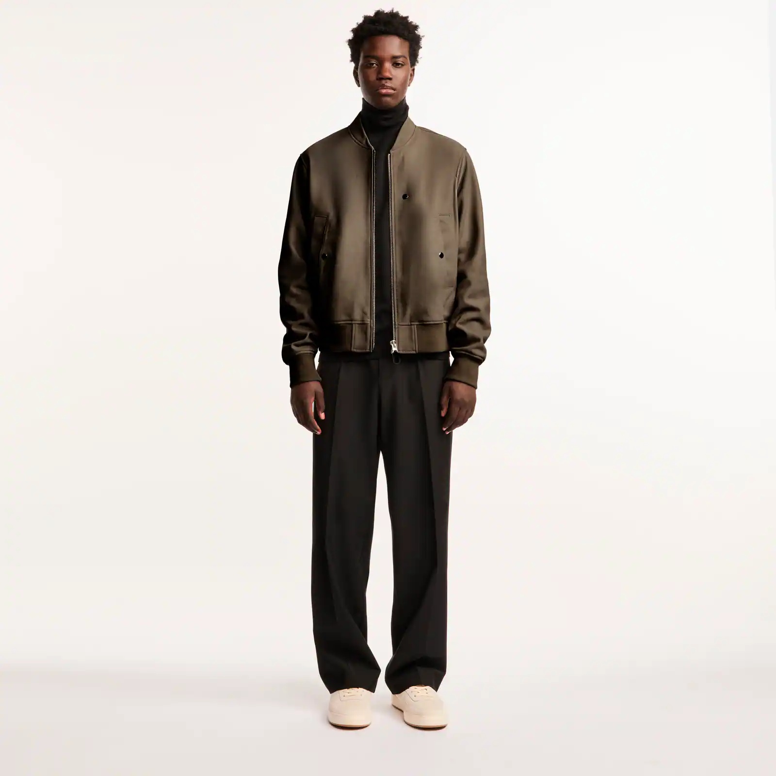 Bomber Jacket in Leather - 5