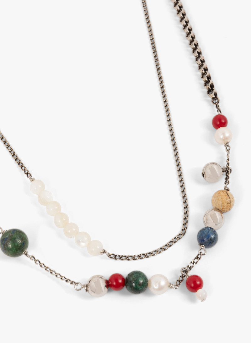 Dries Van Noten DOUBLE CHAIN CHARM NECKLACE outlook
