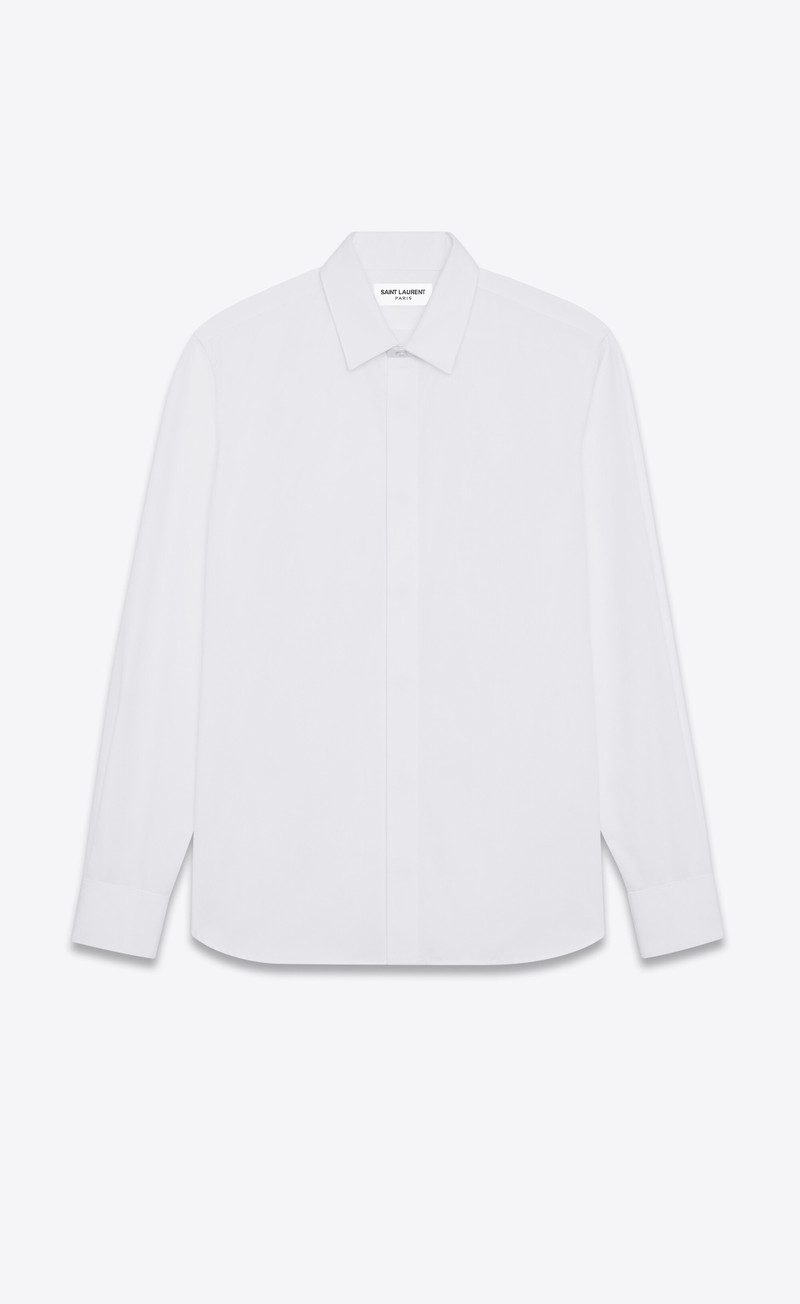 slim-fit shirt in cotton poplin - 1