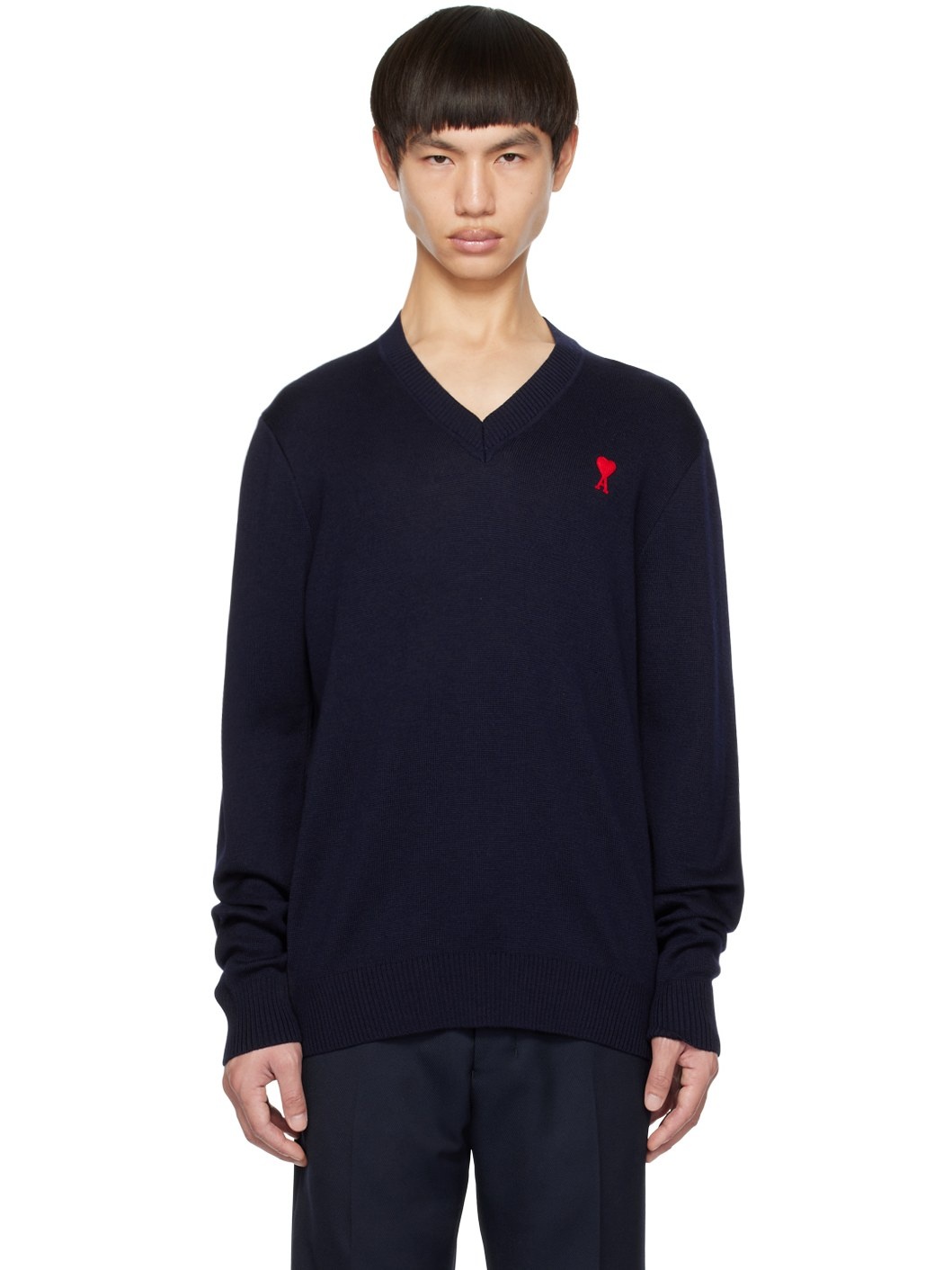 Navy Ami De Cœur Sweater - 1