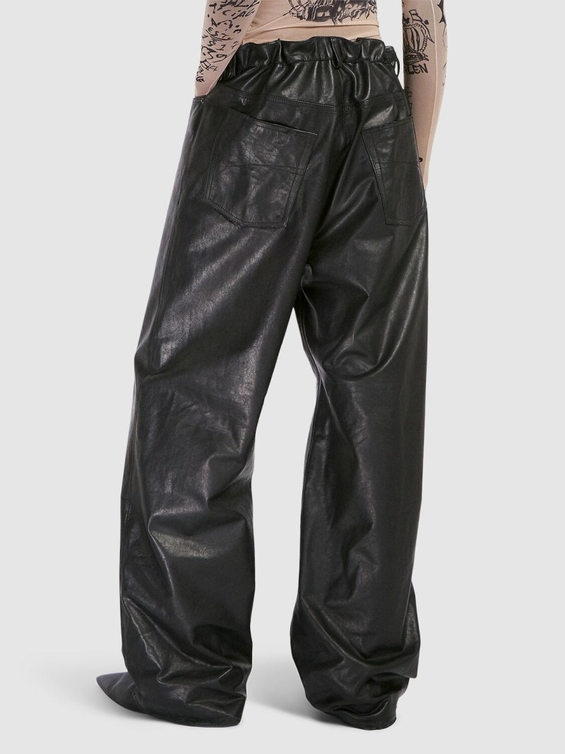 Oversized leather baggy pants - 3