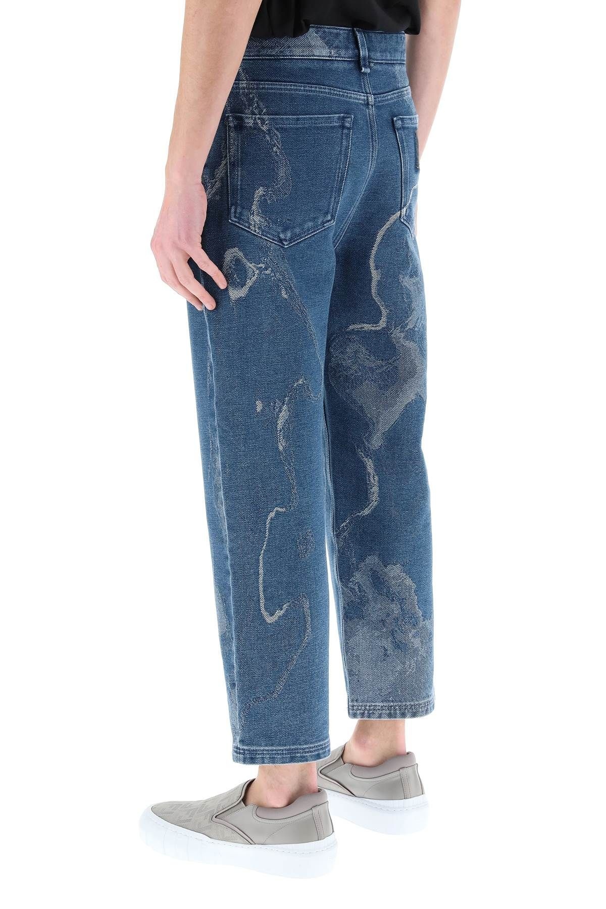 JACQUARD DENIM JEANS - 4