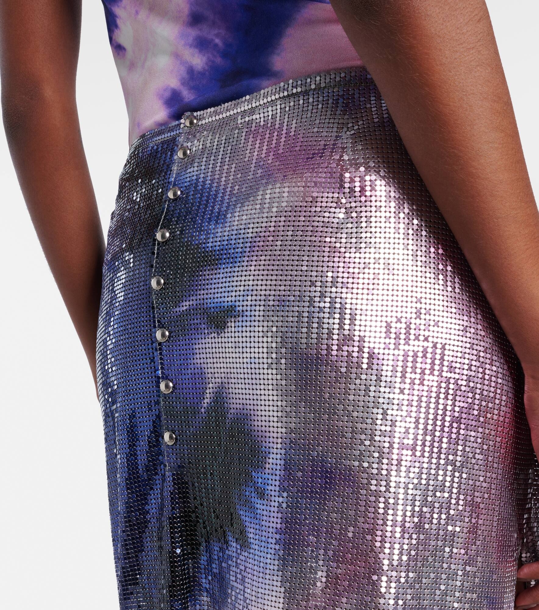 Tie-dye metallic miniskirt - 5