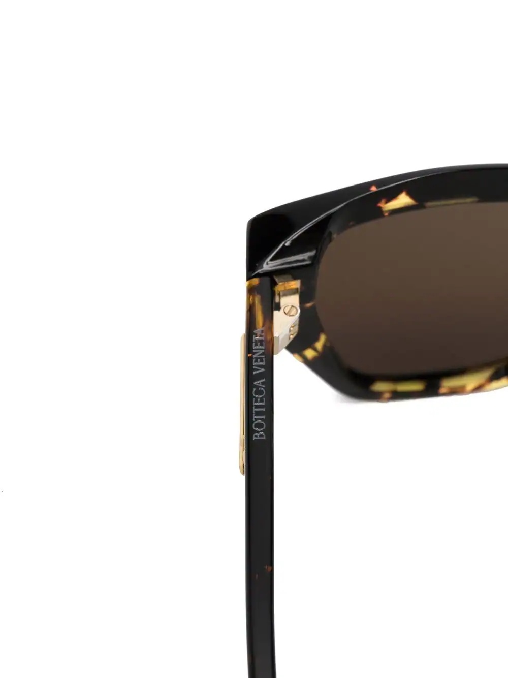 tortoiseshell-effect geometric-frame sunglasses - 3