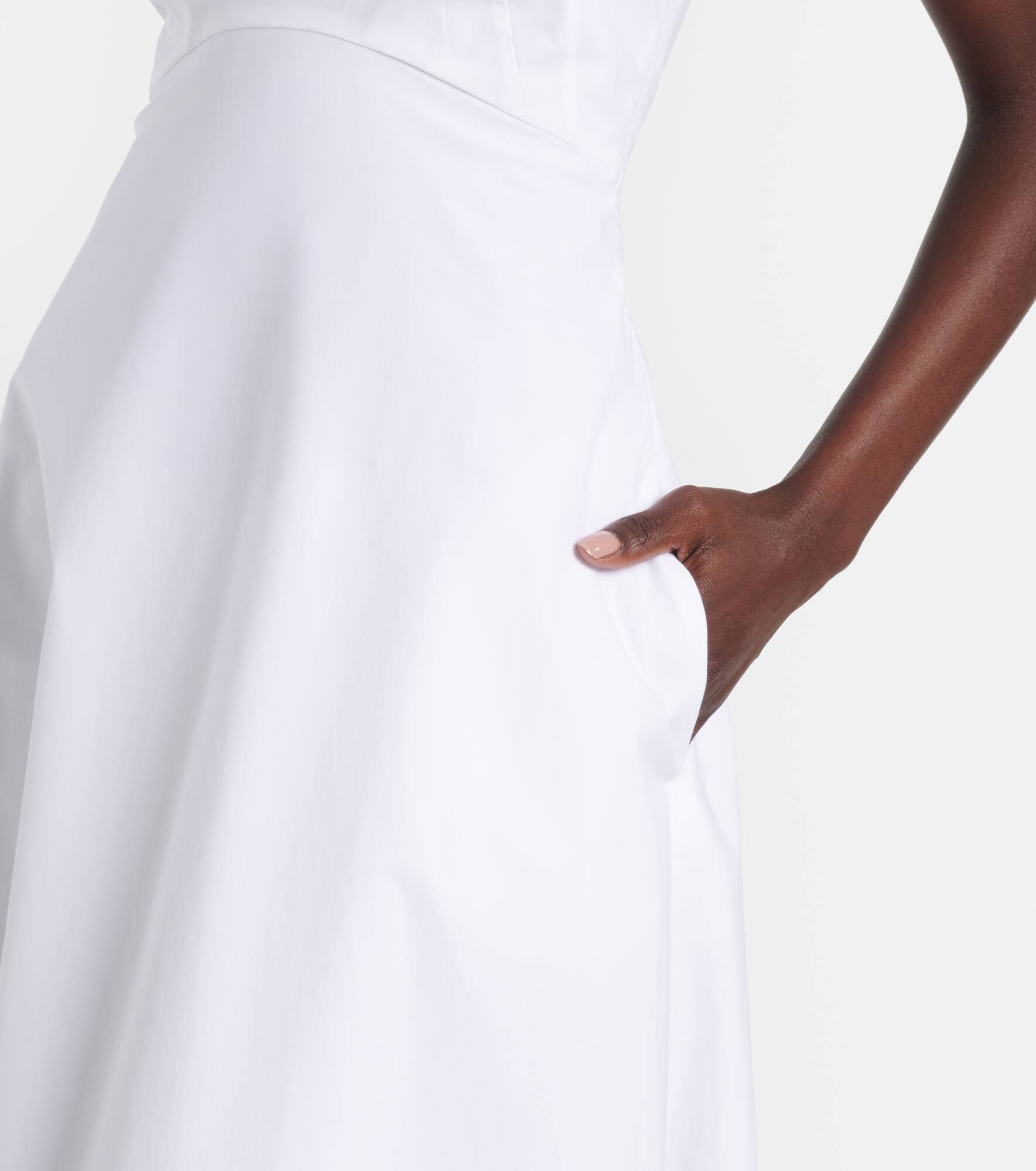 Poplin Power cotton-blend midi dress - 5
